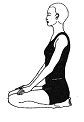 ajna third eye chakra yoga position position vajrasana thunderbolt pose