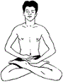sahasrara chakra yoga position position ardha padmasana half lotus pose